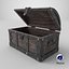 3D Treasure Chest Open Empty model