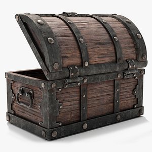 3D Treasure Chest Open Empty model