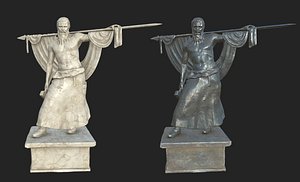 Bavarian Warrior Statue VR AR Version