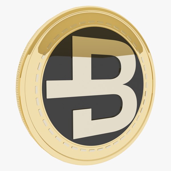 Bytecoin Cryptocurrency Gold Coin 3D model