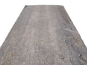3D gravel road scan model