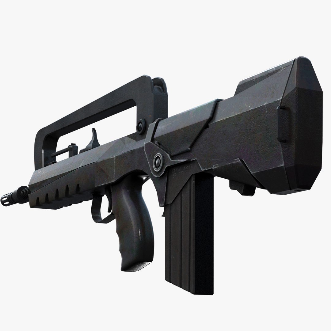 3ds max famas submachine gun
