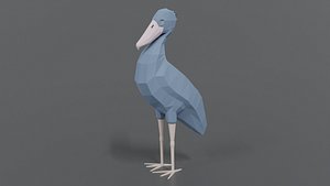 3D shoebill stork