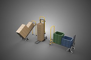 3 MODE POSITION STAIR CLIMBER CONVERTIBLE HAND TRUCK COLLECTION 3D