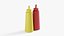 Ketchup And Mustard Bottles 3D