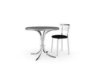 3d model exhibition table chair