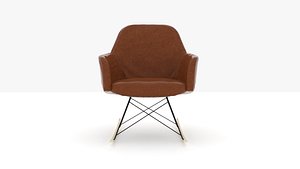arm chair leather 3D model
