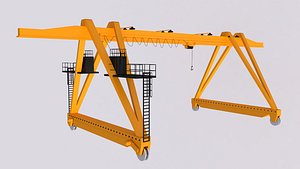 3D 3D model Gantry Crane Collection