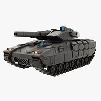 Futuristic Sci-Fi Tank Stealth Military Vehicle PBR