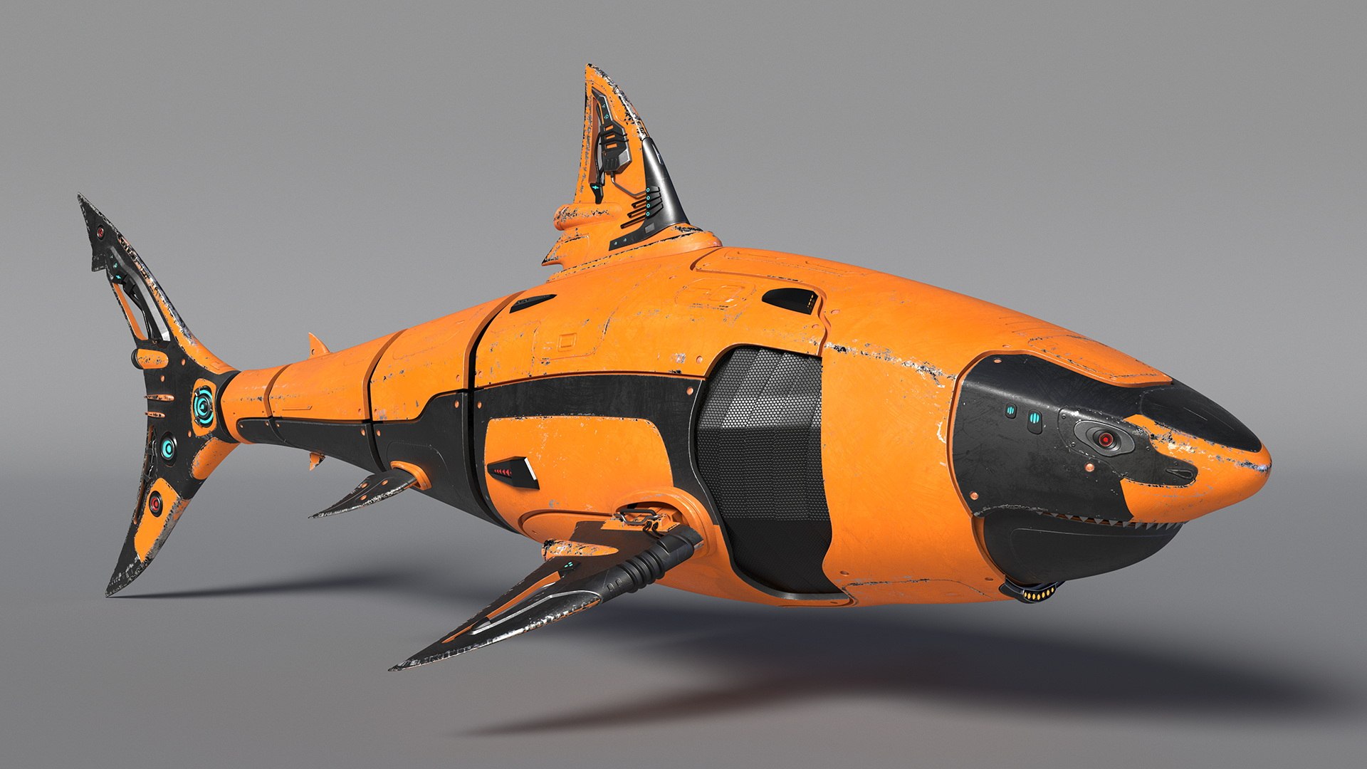 Shark Robot Orange model https://p.turbosquid.com/ts-thumb/Ci/aDYOqh/vT/sharkrobotorangec4dmodel010/jpg/1712517758/1920x1080/fit_q87/6ea5db481af5aae3d18d4cea5d29fcef6b9f91a3/sharkrobotorangec4dmodel010.jpg