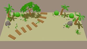 3D model beach map 2