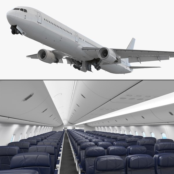 boeing767400withinteriorgenericriggedc4d