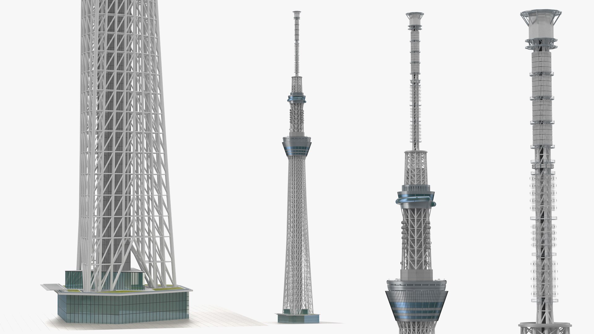 Tokyo Skytree Broadcasting Tower 3D model preview