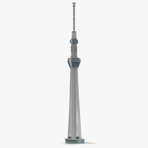 3D model tokyo skytree broadcasting tower
