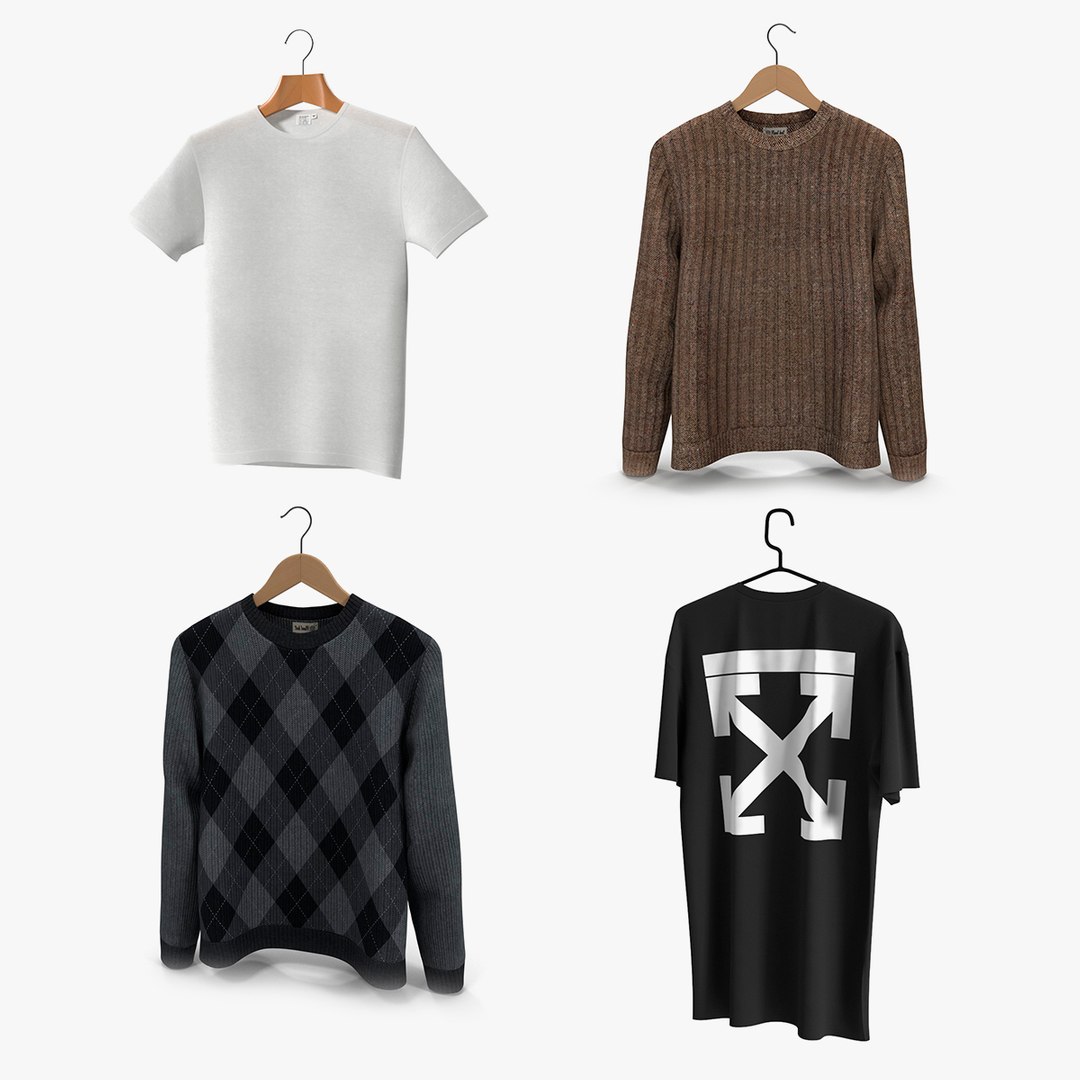 Clothes on Hanger Collection 3 3D model preview