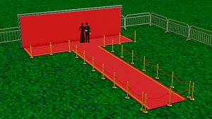 3D Red carpet