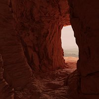 Mars Cave Red