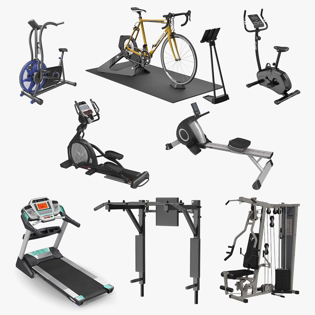 Exercise Equipment Collection 4 3D model preview