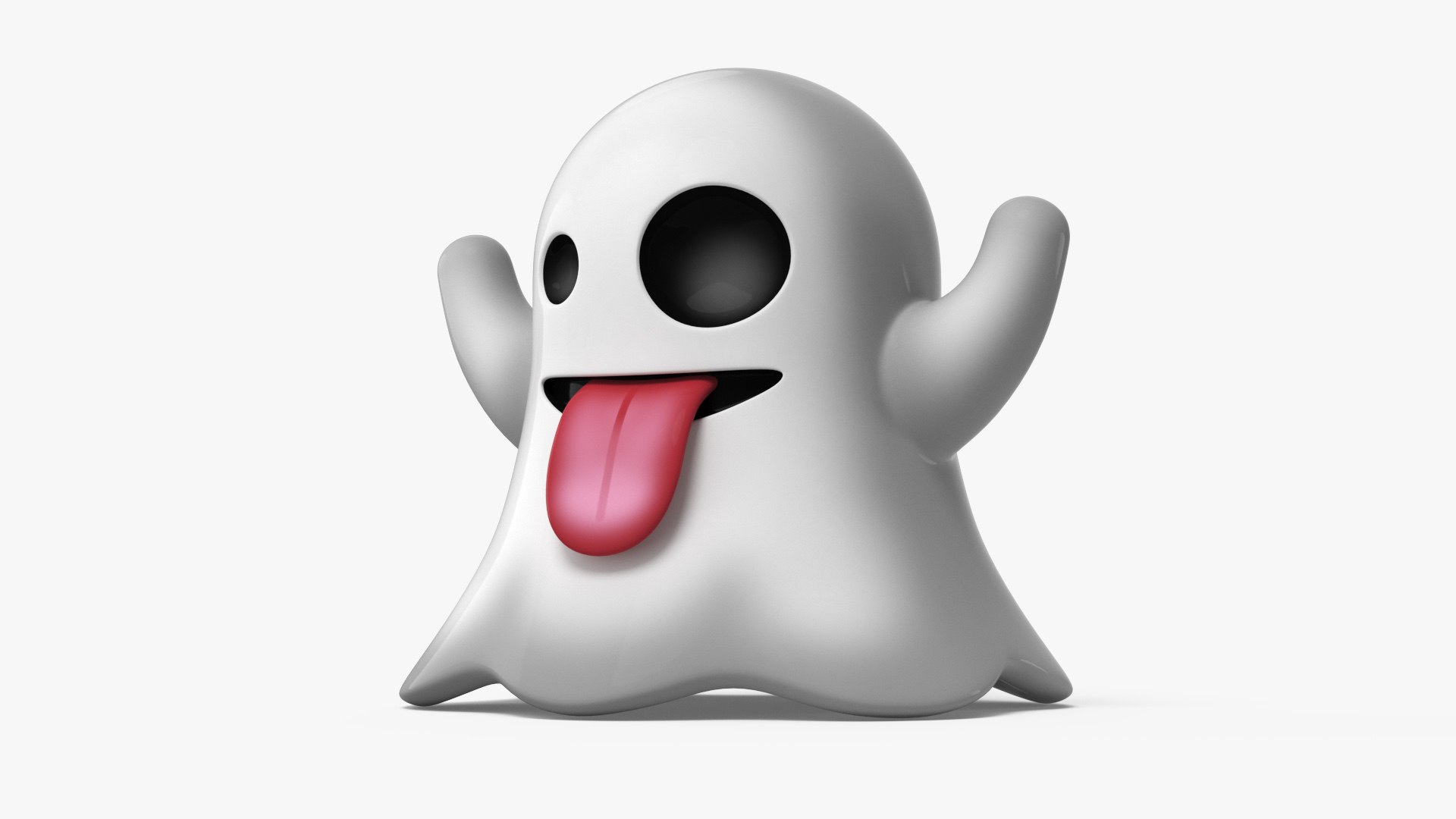 Emoji Ghost 3D model preview