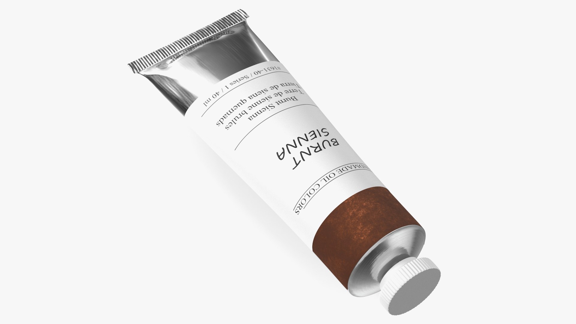 Oil Paint Tube Burnt Sienna 3D model preview
