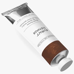 3D Oil Paint Tube Burnt Sienna model