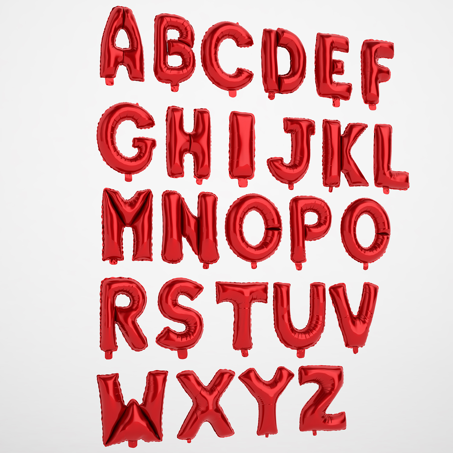3D foil balloon letters - TurboSquid 1379879