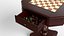 Dark Chess and Pedestal Game Table and Chairs