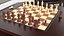Dark Chess and Pedestal Game Table and Chairs