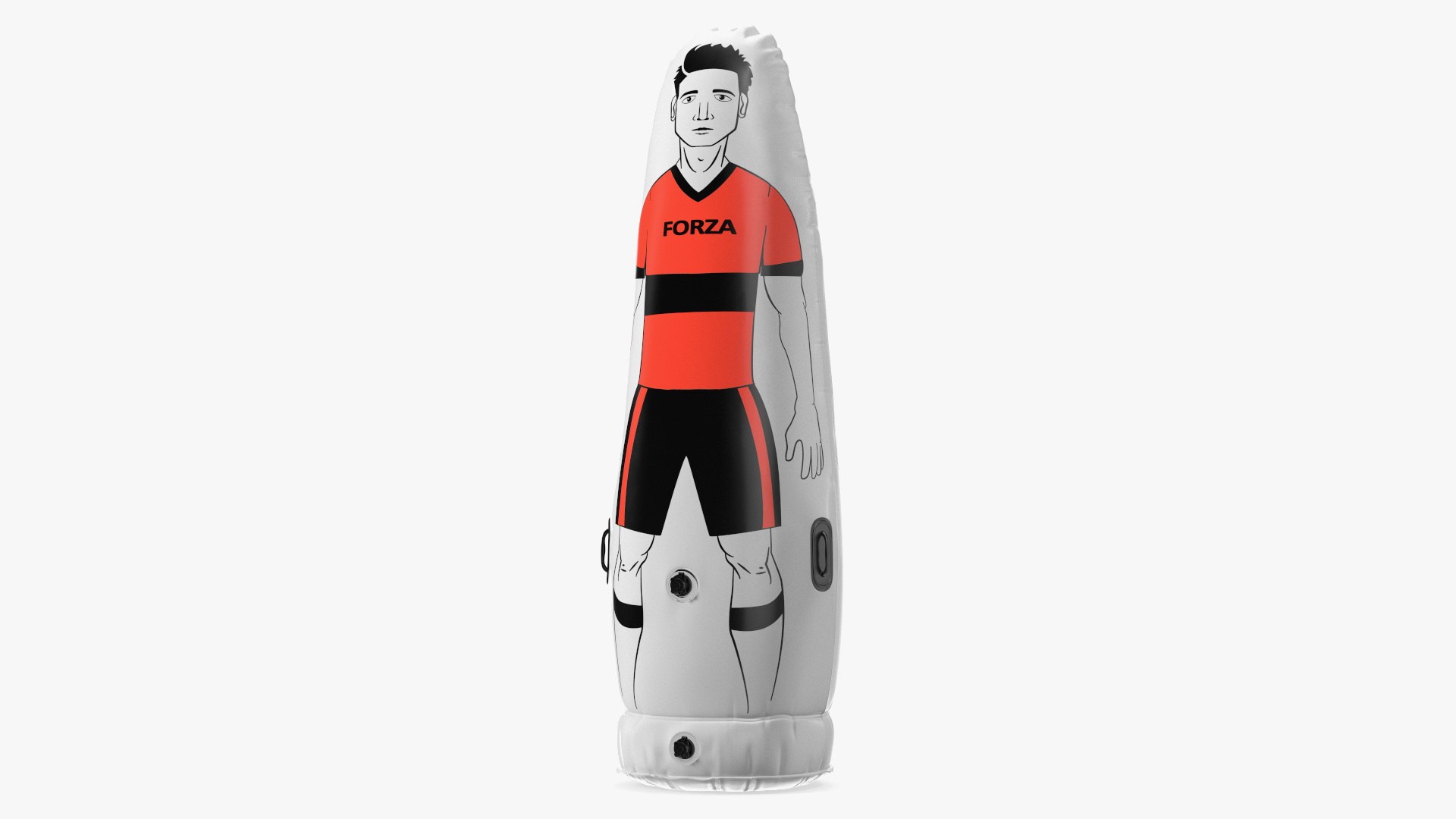 Soccer Kick Training Dummy Senior Red T-shirt 3D model preview