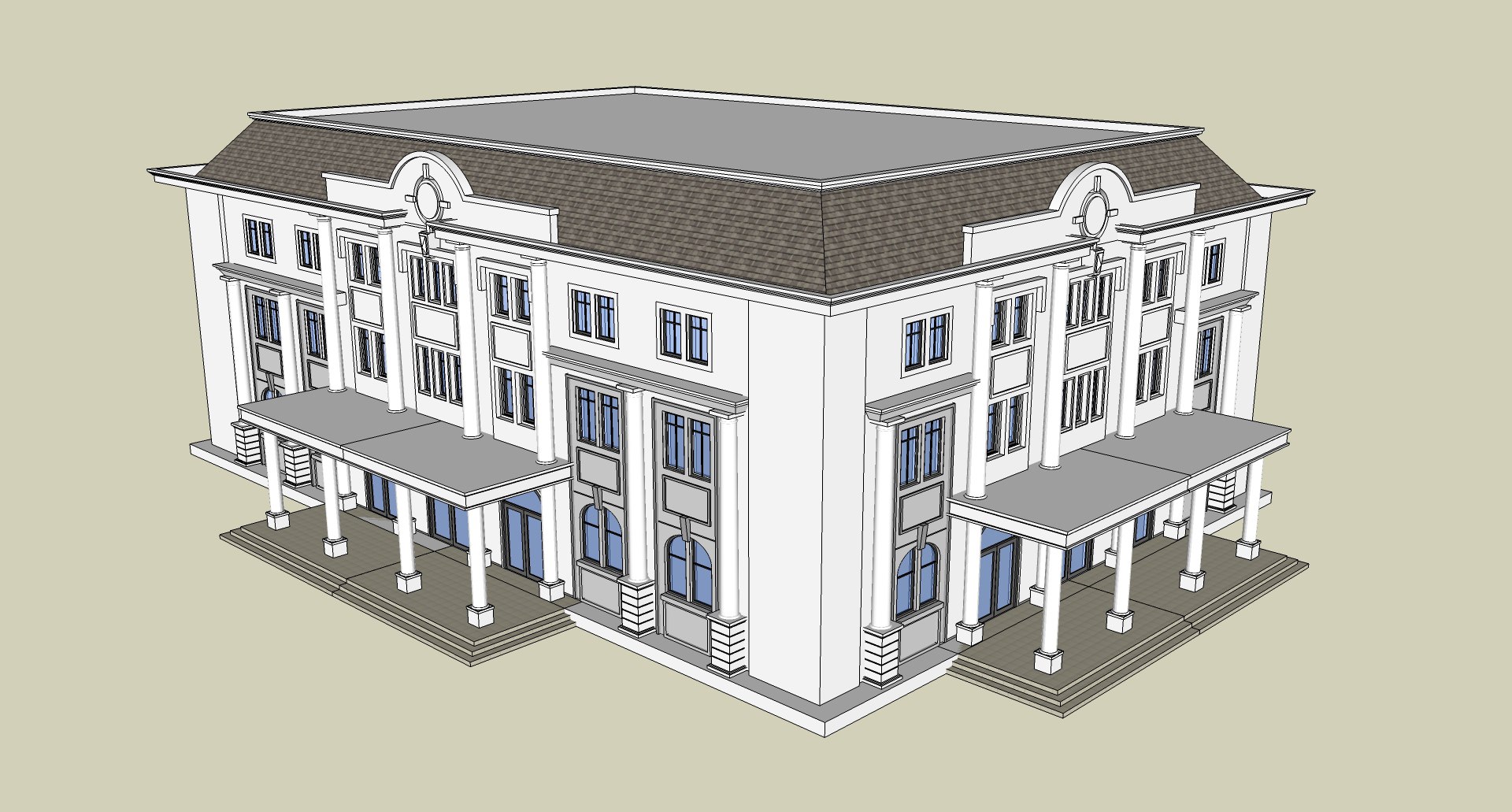 Library House 3d Model