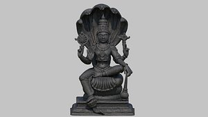 3D lord vishnu statue