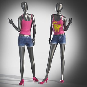 dress mannequin female 3d max