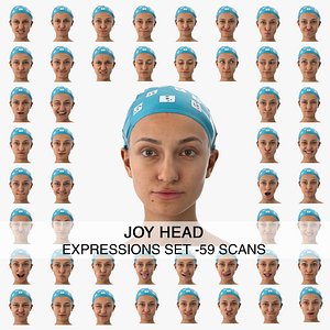 3D model Joy Clean Scans Full Expression Set - 59 poses Collection