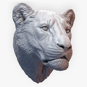 Lioness Sculpture Animal Head