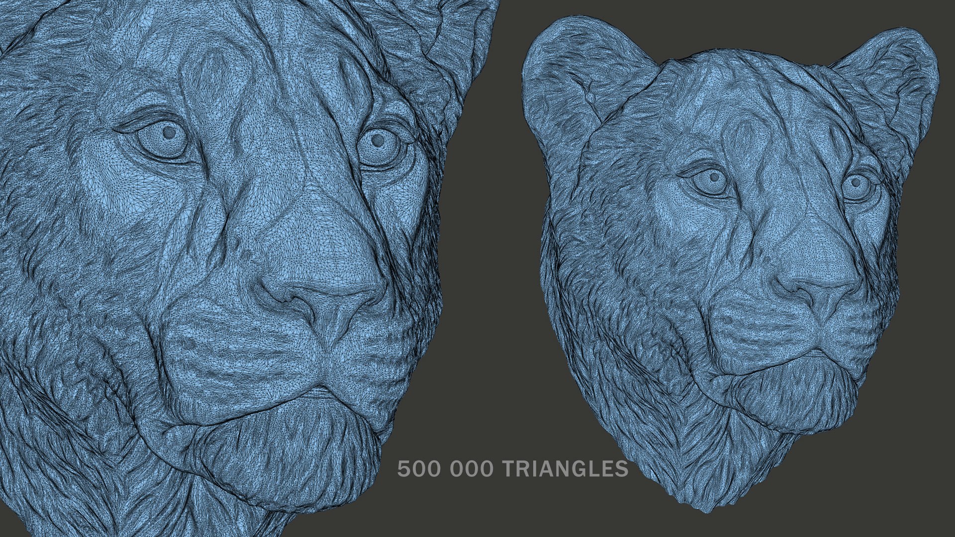 3D Lioness Sculpture Animal Head https://p.turbosquid.com/ts-thumb/Cj/DM75Xp/hC/lionessheadsculpture3dprintablevoronartwf02/jpg/1619106821/1920x1080/fit_q87/5d122dbcccf3d87913614ae046b456fabedf2f6a/lionessheadsculpture3dprintablevoronartwf02.jpg