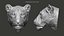 3D Lioness Sculpture Animal Head