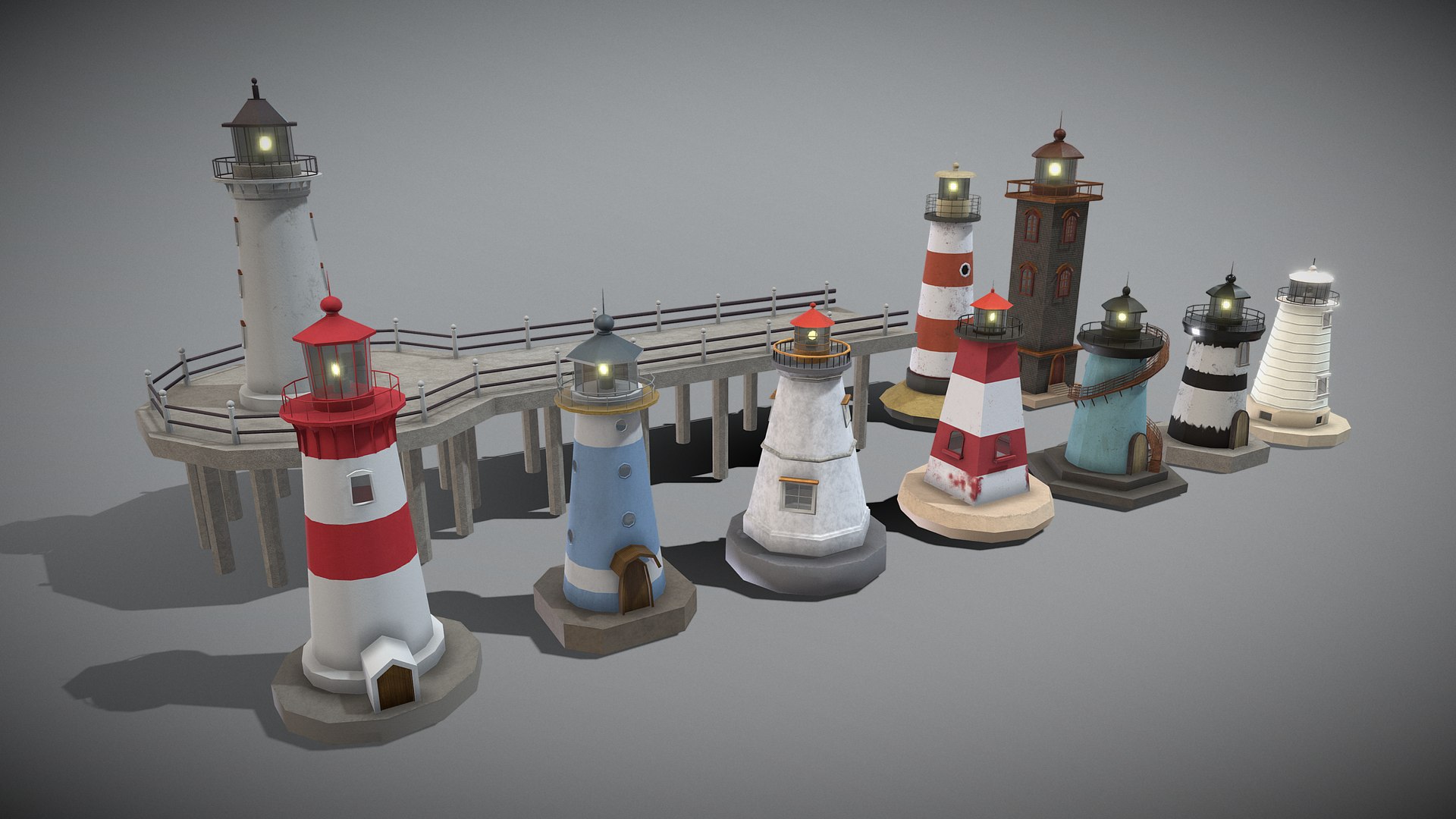 Lighthouse Package 3D Model - TurboSquid 2228858
