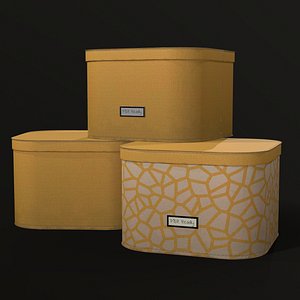 3D model fabric storage box