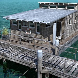 Floating House with Pier