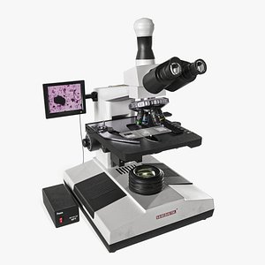 Laboratory Microscope Low Poly 3D
