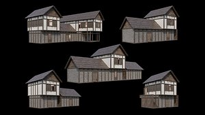 Medieval Village Pack  - 5 Assets - 4K Textures Game Ready 3D model