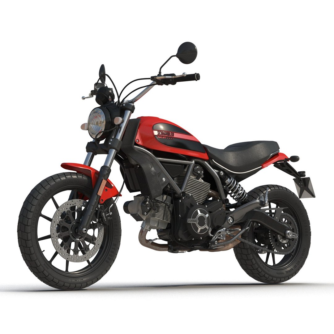 3d motorcycle ducati scrambler sixty2 model