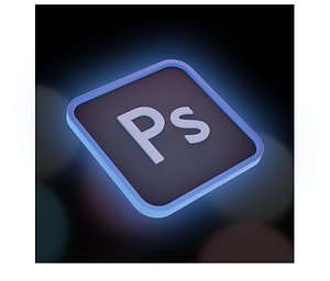 Icon Adobe Photoshop 3D model
