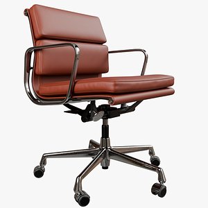 Vitra Soft Pad EA 217 - Brown Leather