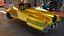 Sci Fi Hover Car Retro New Yellow