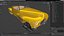 Sci Fi Hover Car Retro New Yellow