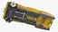 Sci Fi Hover Car Retro New Yellow