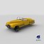 Sci Fi Hover Car Retro New Yellow