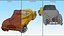 Sci Fi Hover Car Retro New Yellow