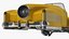 Sci Fi Hover Car Retro New Yellow